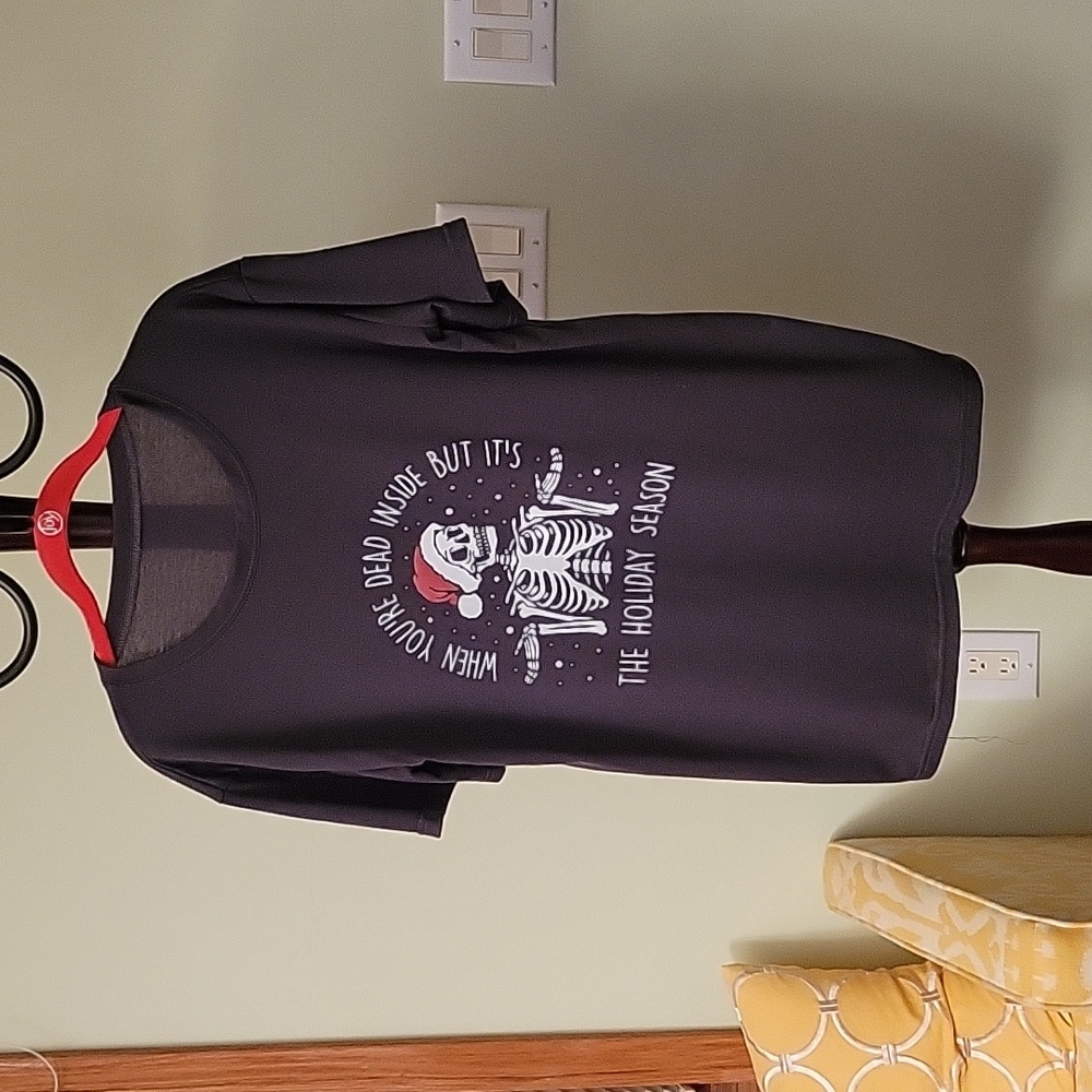 💰When You're Dead Inside But It's The Holiday Season Skeleton tee